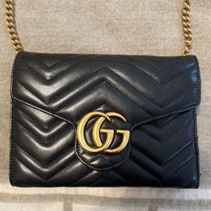 Gucci Marmont GG chain wallet